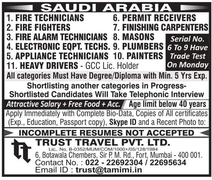 jobs in dubai for indian 12th pass
