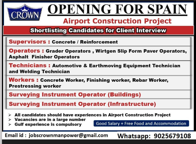 WALK IN INTERVIEW AT MUMBAI FOR SPAIN